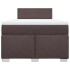 Cama box spring con colchón tela marrón oscuro 120x200
