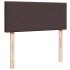 Cama box spring con colchón tela marrón oscuro 120x200