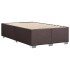 Cama box spring con colchón tela marrón oscuro 120x200