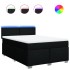 Cama box spring con colchón tela negro 140x190