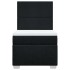 Cama box spring con colchón tela negro 100x200