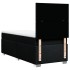 Cama box spring con colchón tela negro 100x200