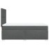 Cama box spring con colchón tela gris oscuro 90x190