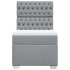 Cama box spring con colchón tela gris claro 100x200