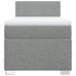Cama box spring con colchón tela gris claro 80x200