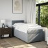 Cama box spring con colchón tela gris claro 80x200