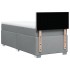 Cama box spring con colchón tela gris claro 80x200