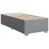 Cama box spring con colchón tela gris claro 80x200