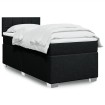 Cama box spring con colchón tela negro 80x200 cm