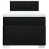Cama box spring con colchón tela negro 80x200