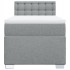 Cama box spring con colchón tela gris claro 80x200