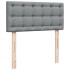 Cama box spring con colchón tela gris claro 80x200