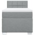 Cama box spring con colchón tela gris claro 90x190