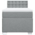 Cama box spring con colchón tela gris claro 90x190