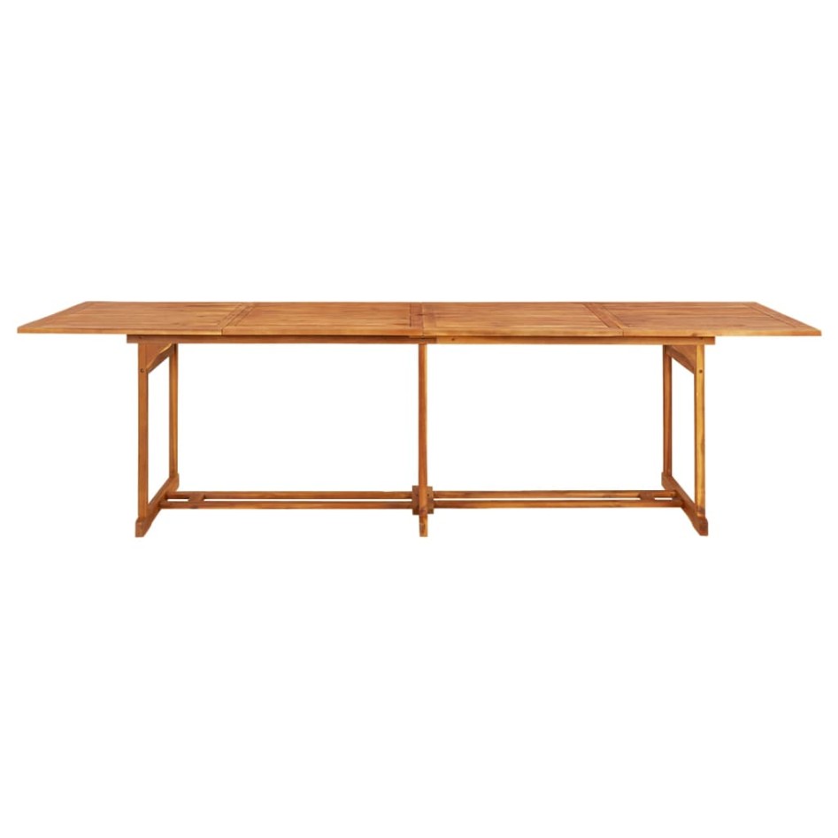 Mesa de comedor jardín 280x90x75 cm madera maciza de
