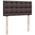 Cama box spring con colchón tela marrón oscuro 90x190