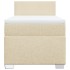 Cama box spring con colchón tela color crema 90x200