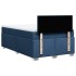 Cama box spring con colchón tela azul 120x190