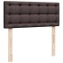Cama box spring con colchón tela marrón oscuro 120x200