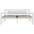Estructura de cama de metal blanco y negro 160x200