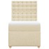 Cama box spring con colchón tela color crema 80x200