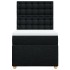 Cama box spring con colchón tela negro 90x190