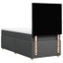 Cama box spring con colchón tela gris oscuro 90x200