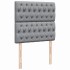 Cama box spring con colchón tela gris claro 90x200