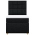 Cama box spring con colchón tela negro 100x200