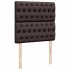 Cama box spring con colchón tela marrón oscuro 100x200