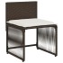 Set comedor de jardín 7 pzas con cojines ratán sintético