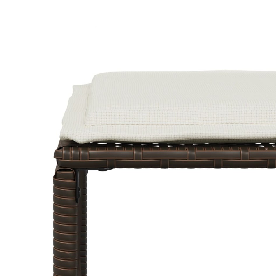 Set comedor de jardín 7 pzas con cojines ratán sintético