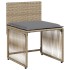 Set comedor de jardín 7 pzas con cojines ratán sintético