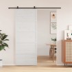 Puerta de granero madera maciza pino blanca 80x208 cm