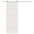 Puerta de granero madera maciza pino blanca 80x208