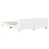 Estructura de cama sin colchón madera de pino blanco 135x190
