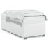 Cama box spring con colchón cuero sintético blanco 90x190