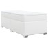 Cama box spring con colchón cuero sintético blanco 90x190