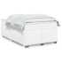 Cama box spring con colchón cuero sintético blanco 120x200