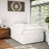 Cama box spring con colchón cuero sintético blanco 120x200