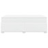 Cama box spring con colchón cuero sintético blanco 120x200