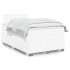 Cama box spring con colchón cuero sintético blanco 120x200