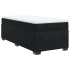 Cama box spring con colchón terciopelo negro 90x200