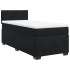 Cama box spring con colchón terciopelo negro 100x200
