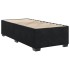 Cama box spring con colchón terciopelo negro 100x200