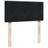 Cama box spring con colchón terciopelo negro 100x200