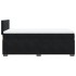 Cama box spring con colchón terciopelo negro 100x200