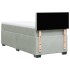 Cama box spring con colchón terciopelo gris claro 80x200