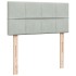 Cama box spring con colchón terciopelo gris claro 80x200