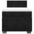 Cama box spring con colchón terciopelo negro 80x200